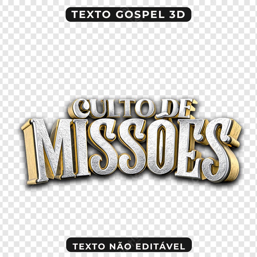 Banner Culto de Missões PNG com fundo transparente