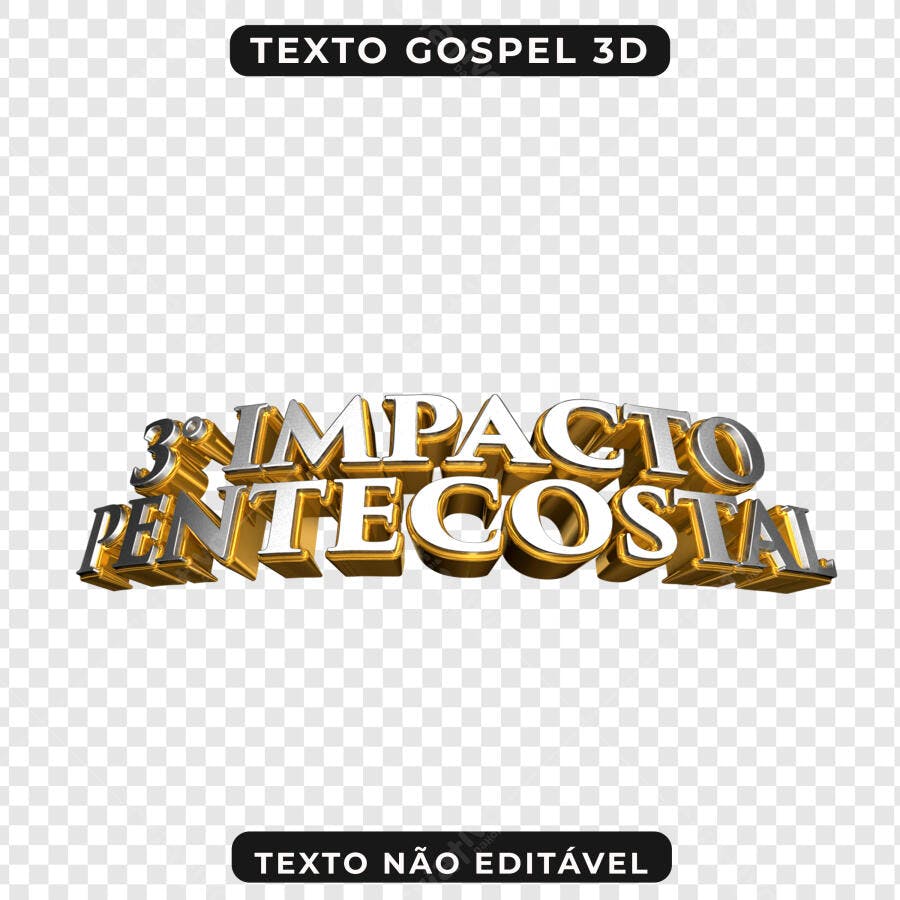 Banner 3º Impacto Pentecostal PNG com fundo transparente