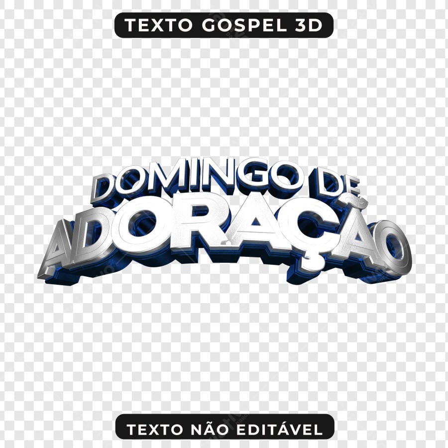 Banner Domingo de Adoração PNG com fundo transparente