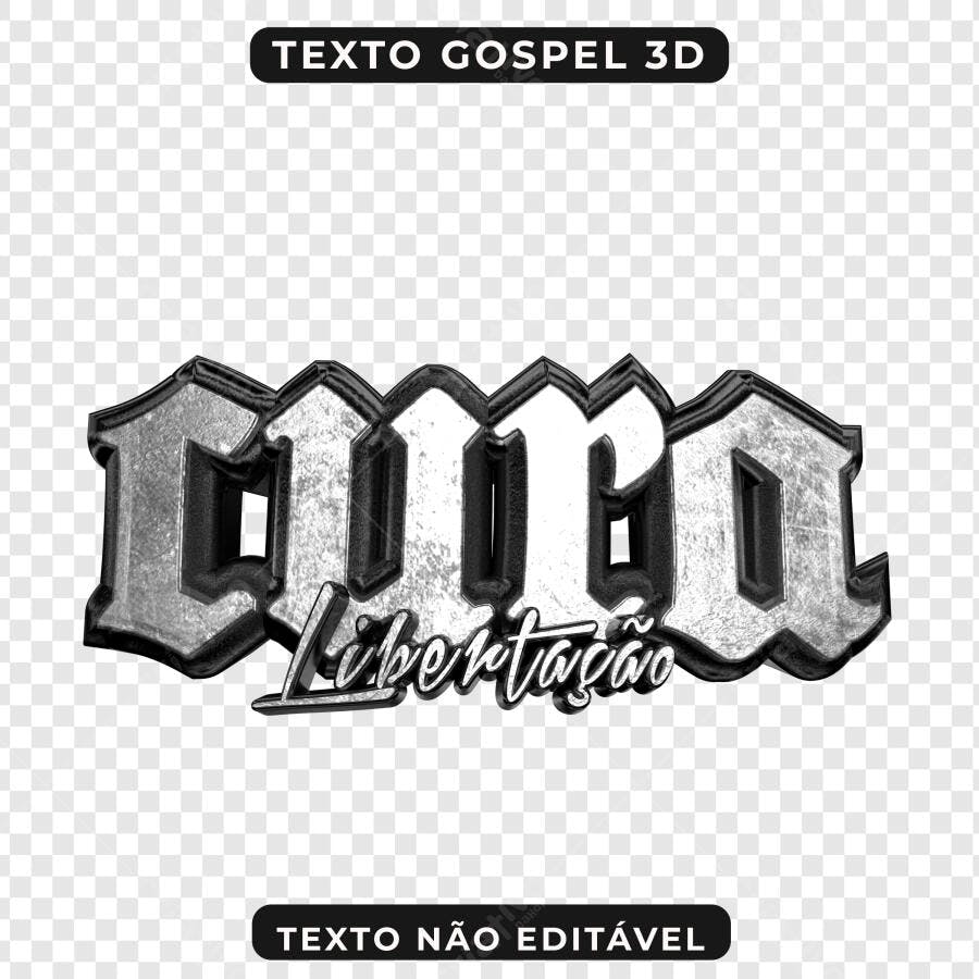 Logo Gospel Deus Libertação PNG com fundo transparente