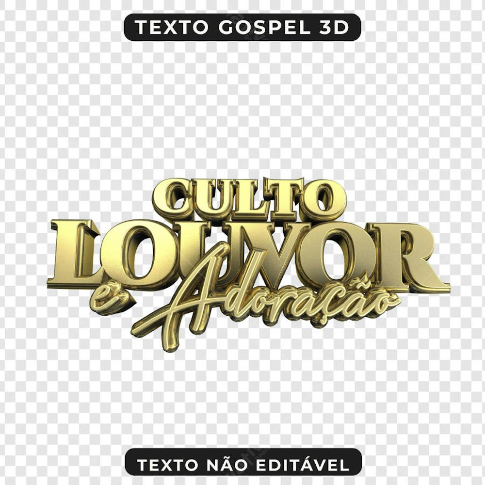 CULTO LOUVOR E ADORAÇÃO 3D