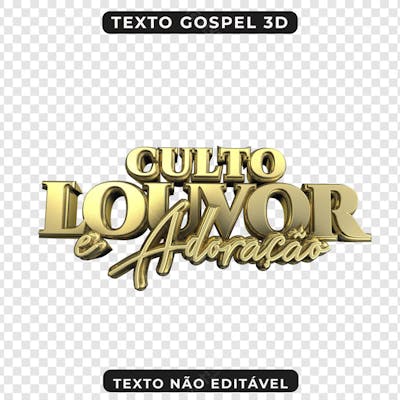 CULTO LOUVOR E ADORAÇÃO 3D