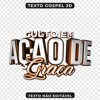 CULTO DE AÇÃO DE GRAÇAS 3D