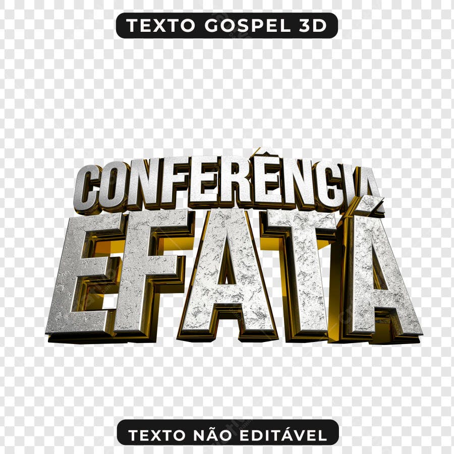 Banner Evento Gospel Conferência Efata PNG com fundo transparente