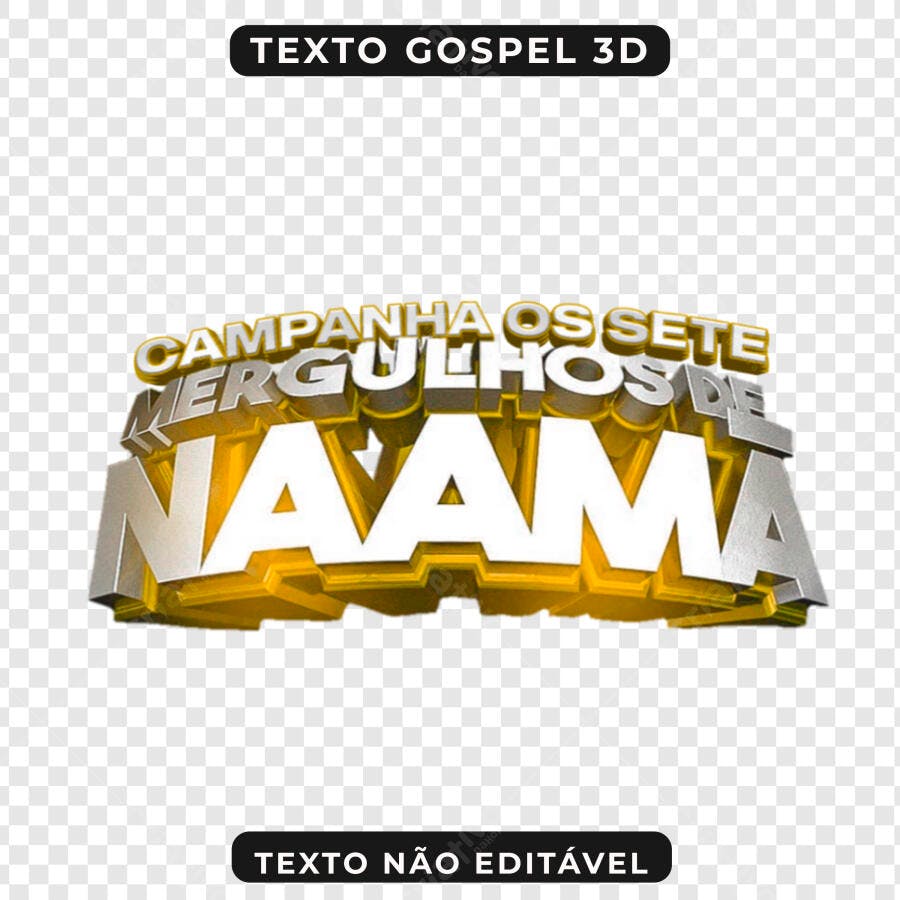 Banner Campanha Os Sete Mergulhos de Naama PNG com fundo transparente