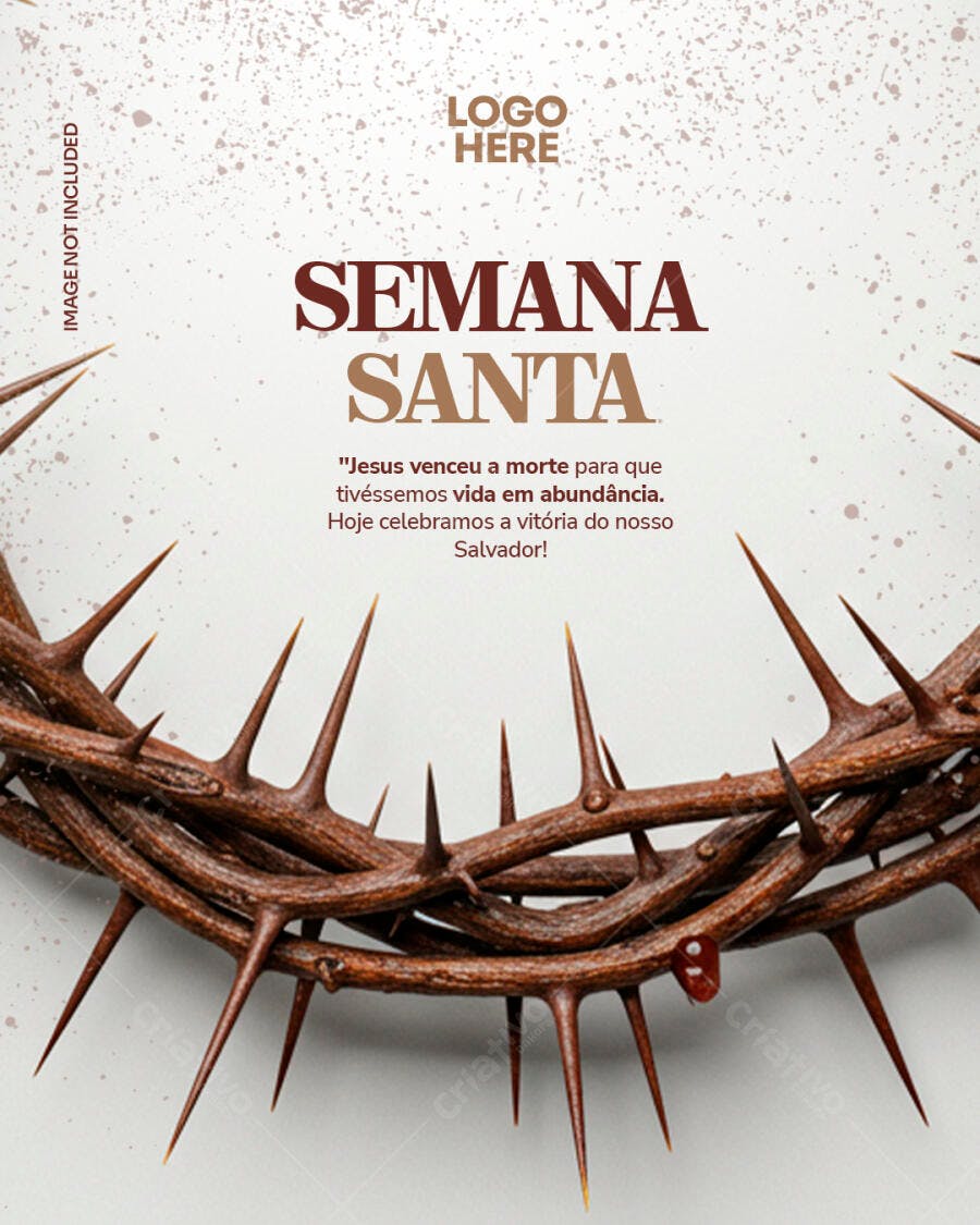 Flyer Semana Santa PSD Editável