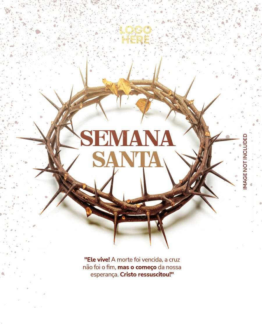 Flyer Semana Santa PSD Editável