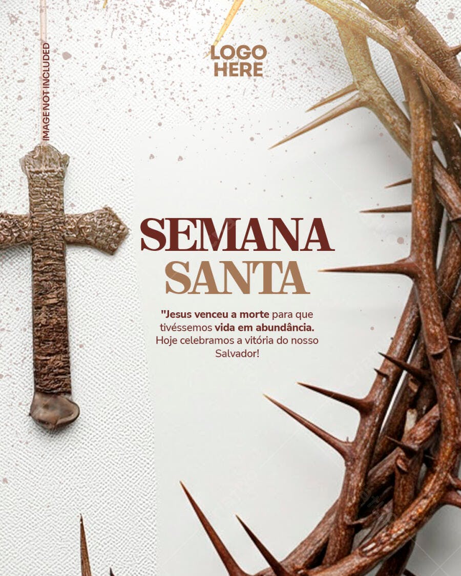 Flyer Semana Santa PSD Editável