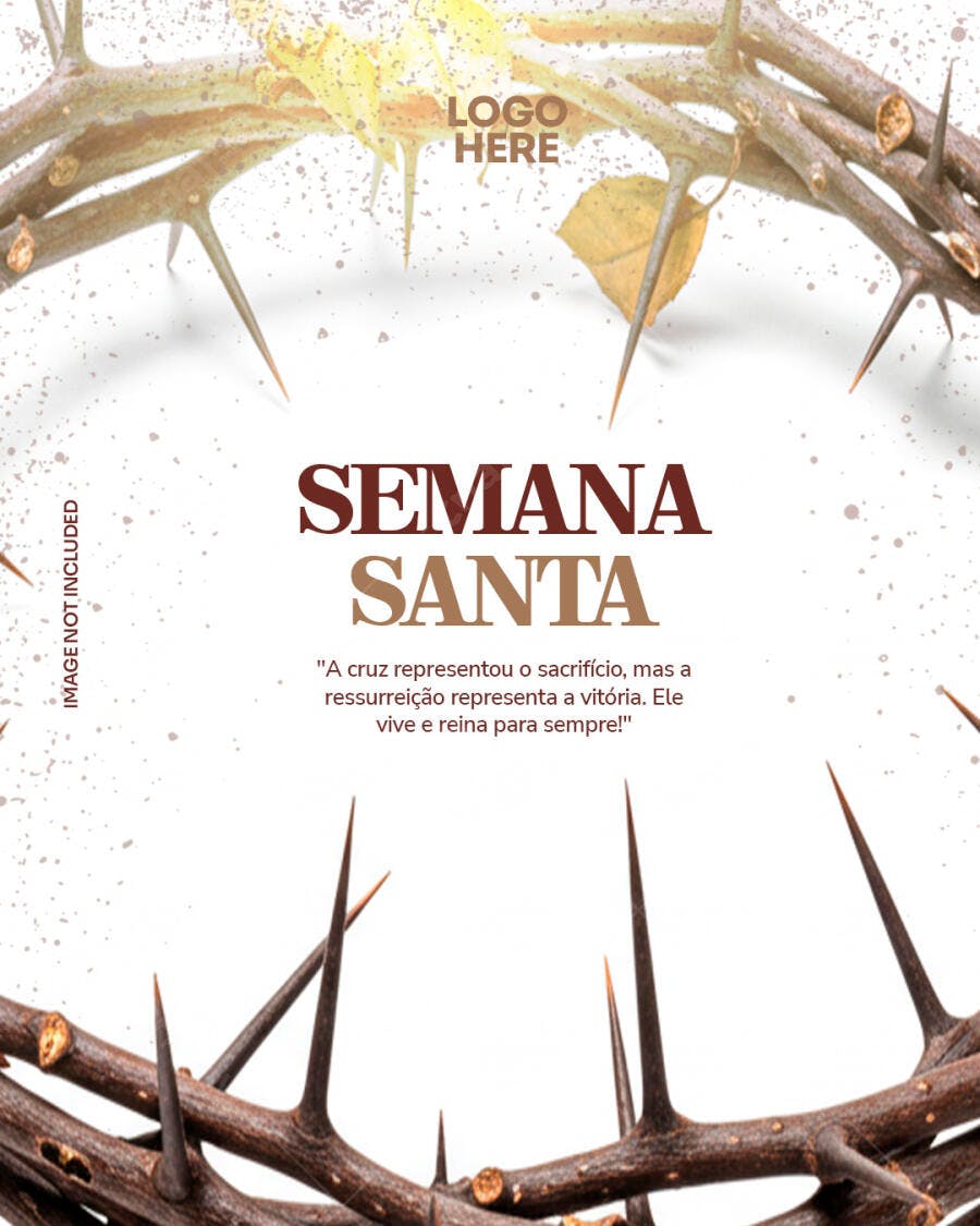 Flyer Semana Santa PSD Editável