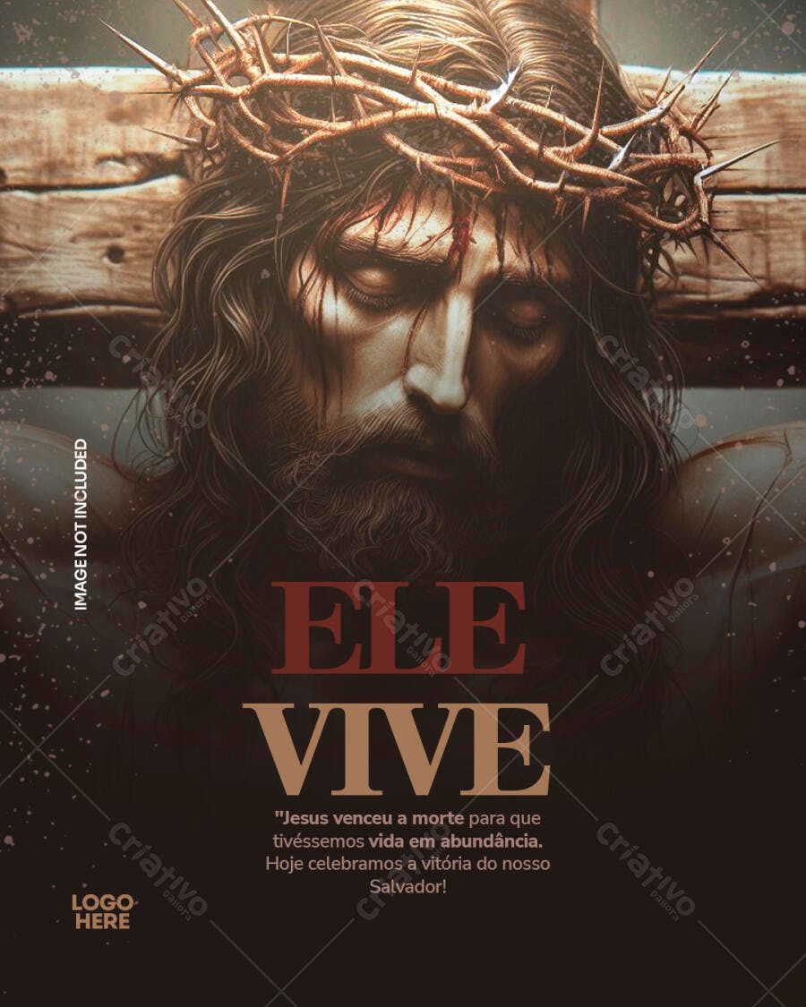 Flyer Páscoa Jesus Cristo PSD Editável