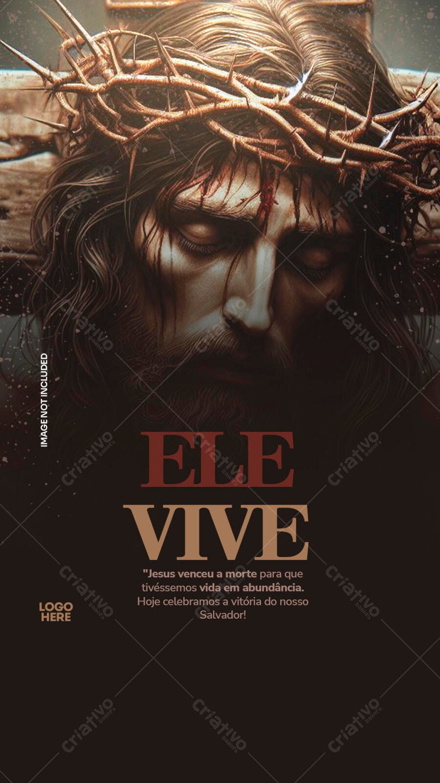 Flyer Páscoa Cristã PSD Editável
