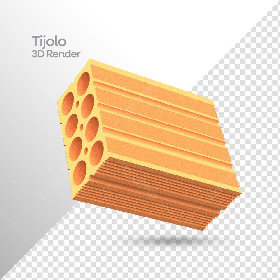 Mockup Tijolo Amarelo PSD Editável