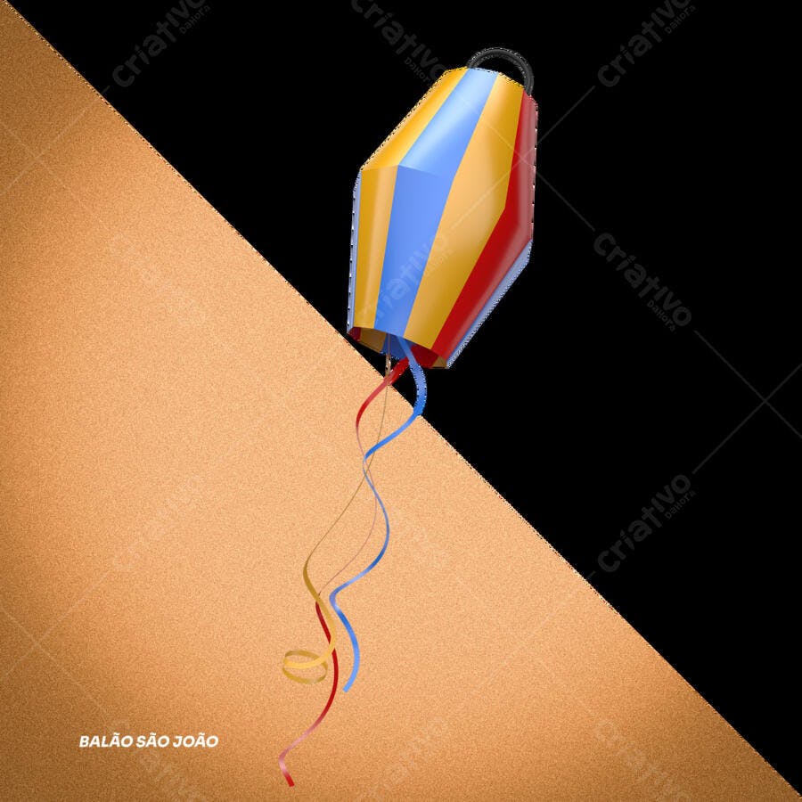 Balão de São João Festa Junina PSD Editável