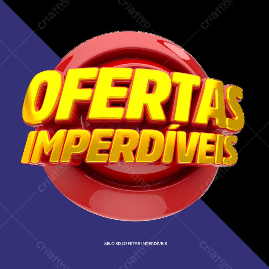 Selo 3D para Promoções PSD Editável