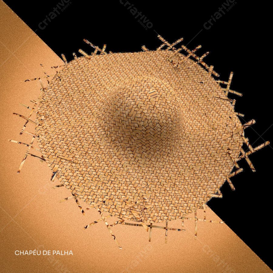 PSD Chapéu de Palha para Verão PSD Editável