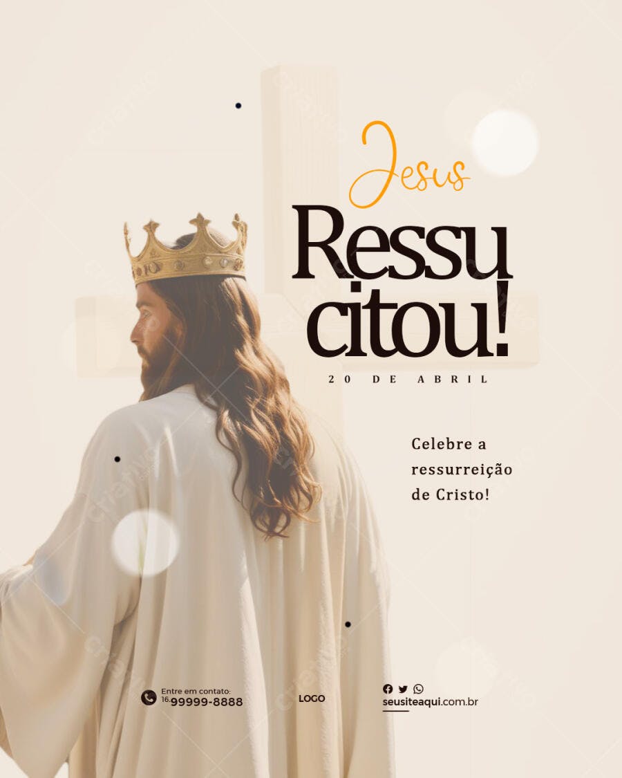 Post para Páscoa PSD Editável
