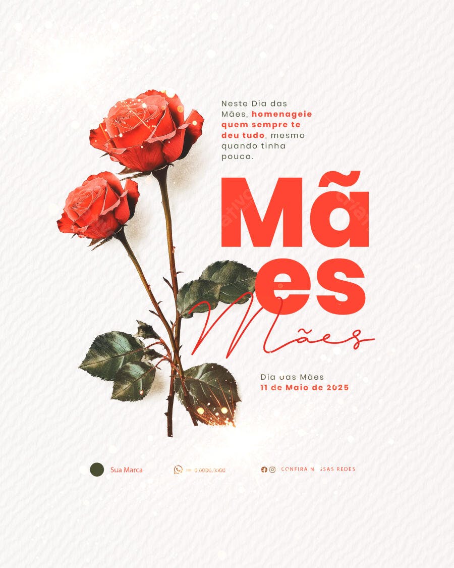 Flyer Dia das Mães PSD Editável