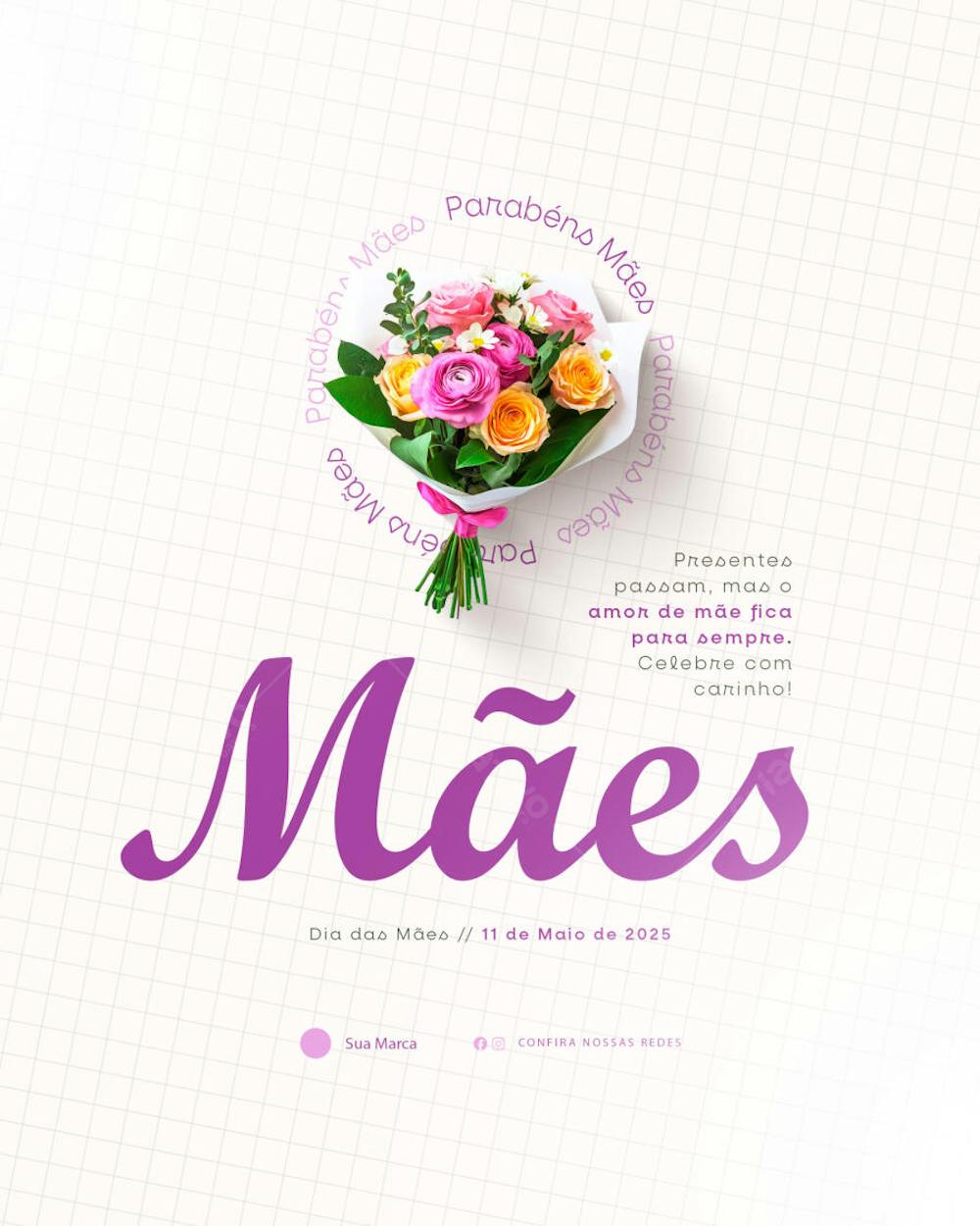 Dia das Mães Parabéns pelo seu dia Mãe social media feed (9)