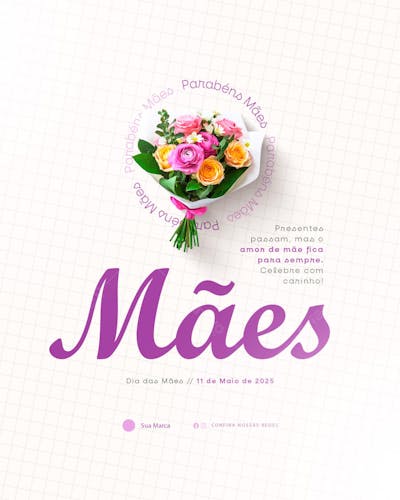 Dia das Mães Parabéns pelo seu dia Mãe social media feed (9)