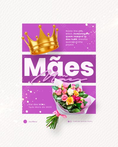 Dia das Mães Parabéns pelo seu dia Mãe social media feed (8)