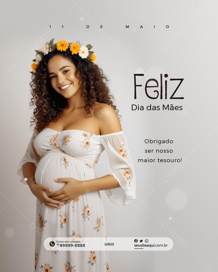 Flyer Dia das Mães PSD Editável