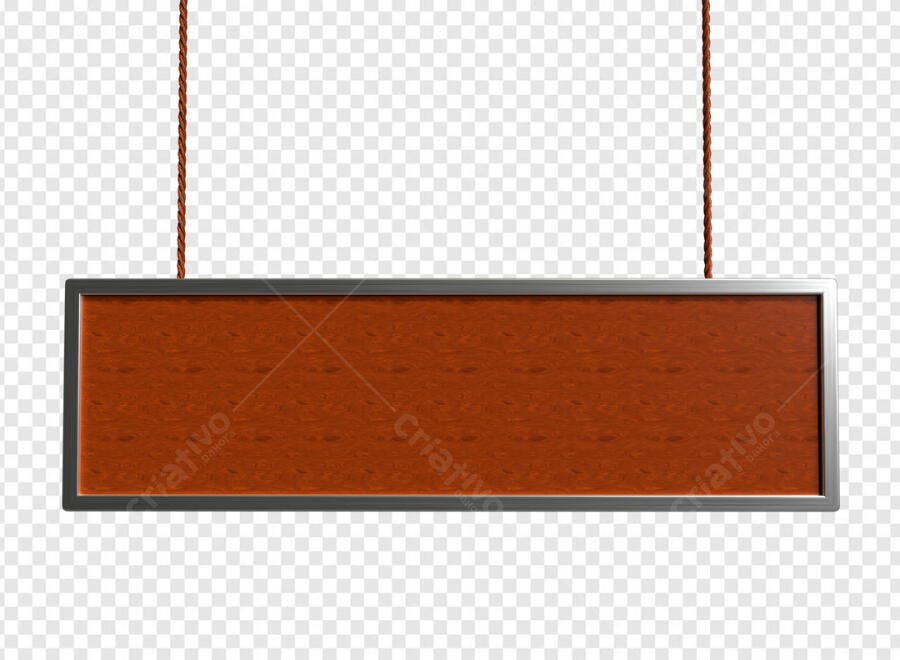 Placa Suspensa Marrom PSD Editável