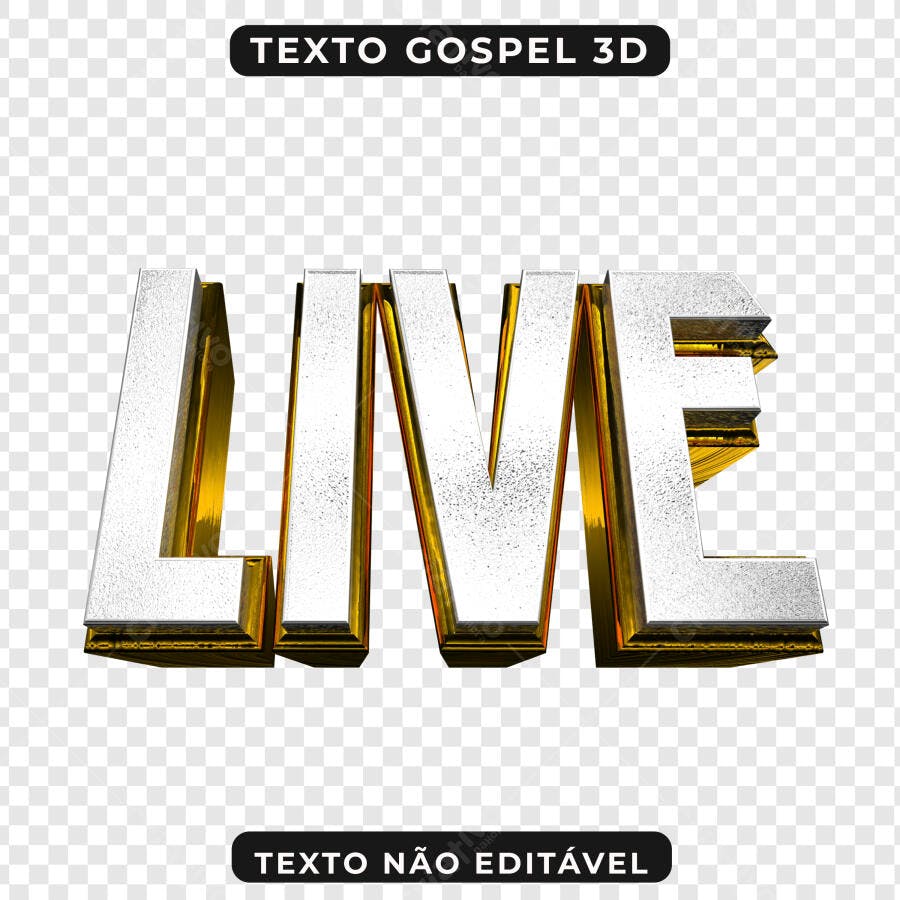 Banner Gospel LIVE PNG com fundo transparente