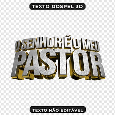 O SENHOR E MEU PASTOR 3D
