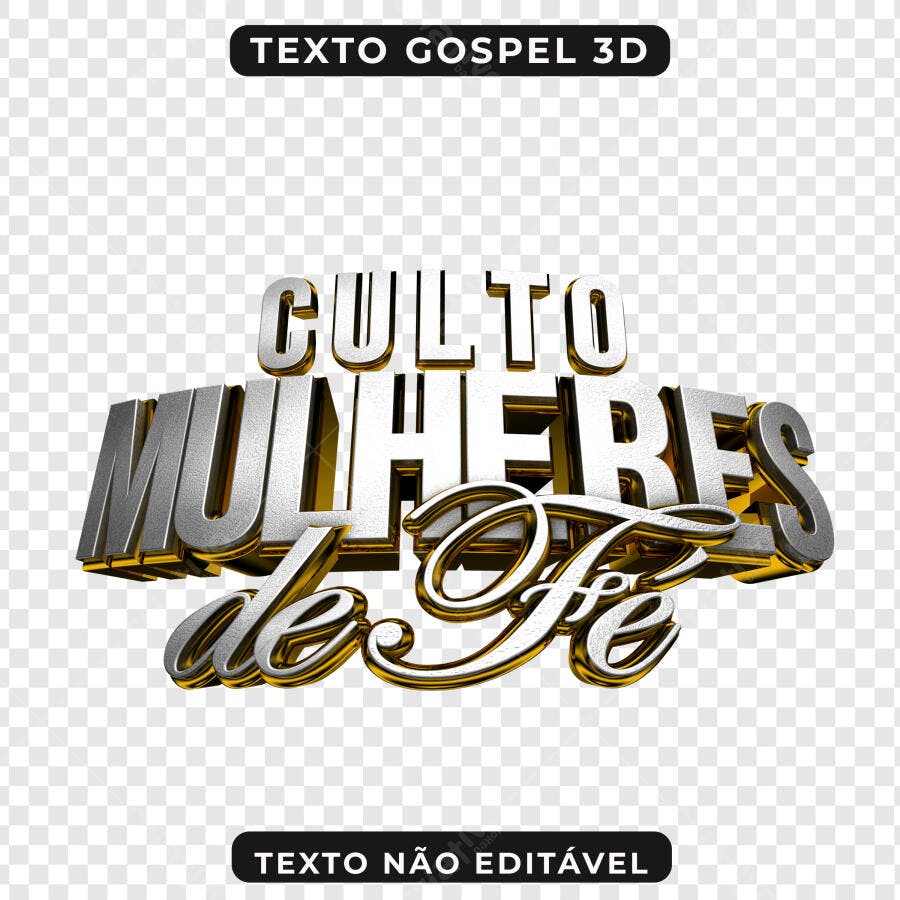 Banner Culto Mulheres de Fé PNG com fundo transparente