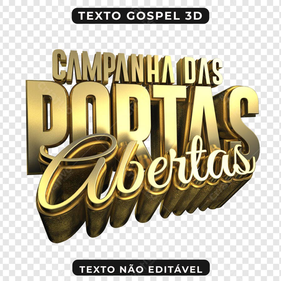 Banner Campanha Portas Abertas PNG com fundo transparente