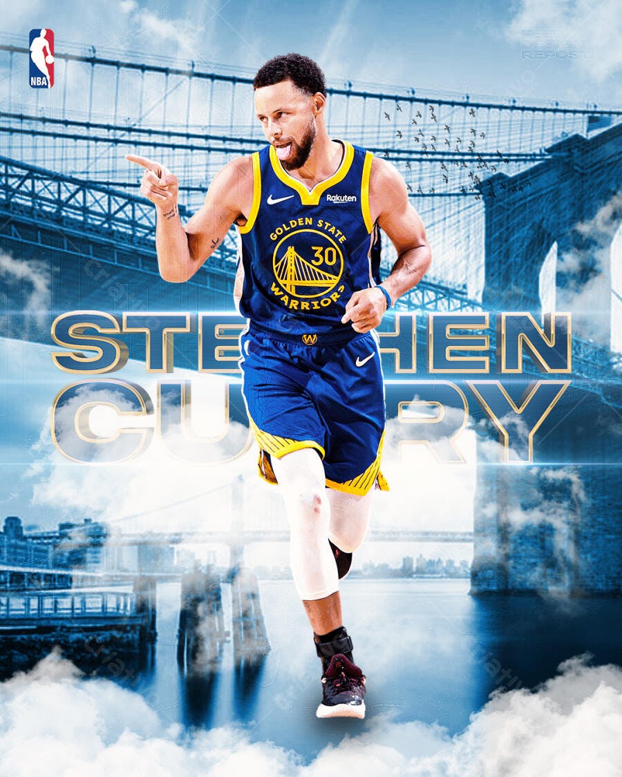 Poster Stephen Curry NBA PSD Editável