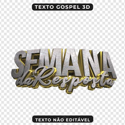SEMANA DA RESPOSTA 3D