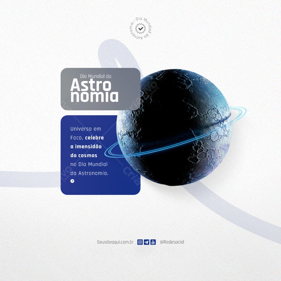 Post para Dia Mundial da Astronomia PSD Editável