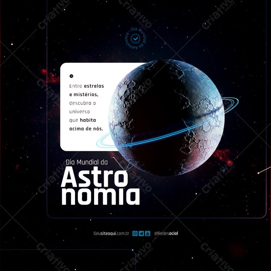 Post para Dia Mundial da Astronomia PSD Editável