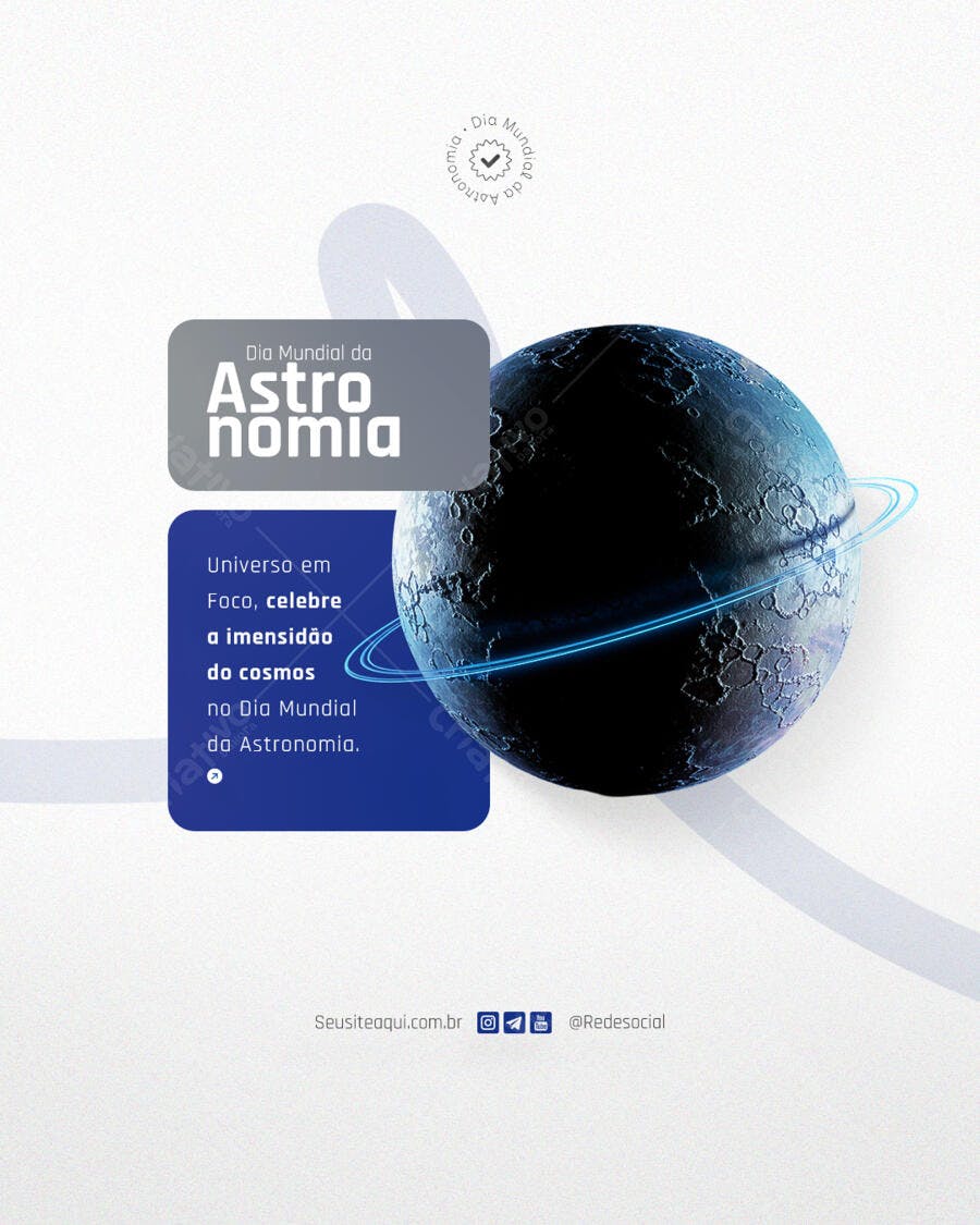 Post para Dia Mundial da Astronomia PSD Editável