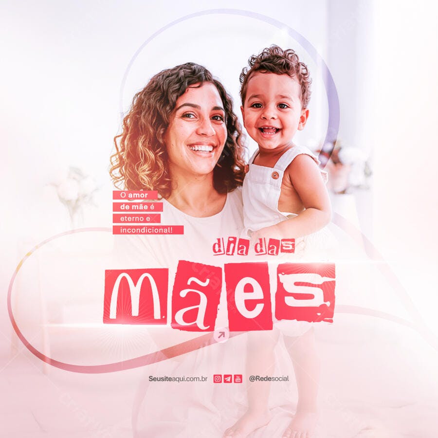 Post para Dia das Mães PSD Editável