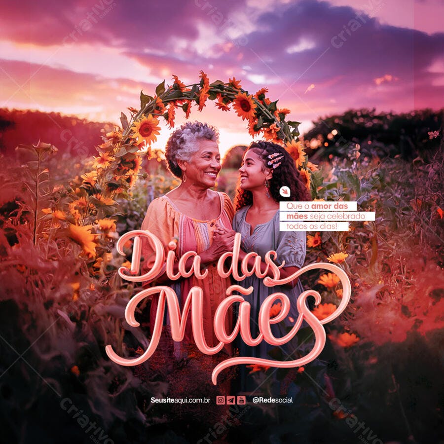 Postagem Dia das Mães PSD Editável