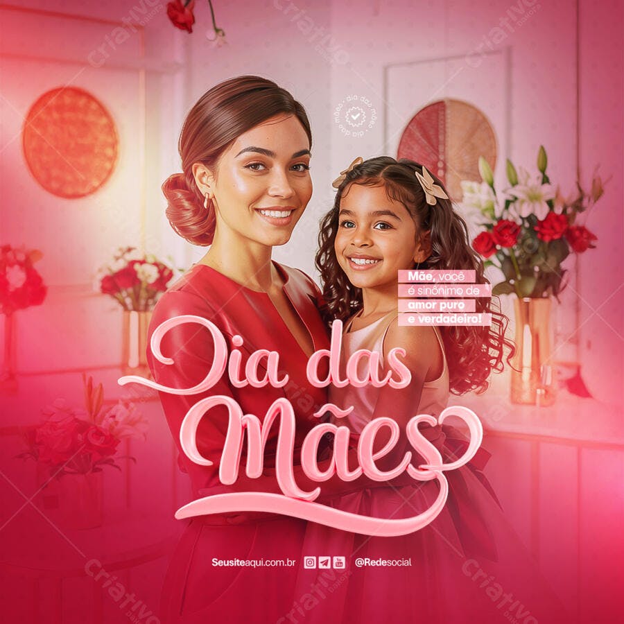 Post para Dia das Mães PSD Editável