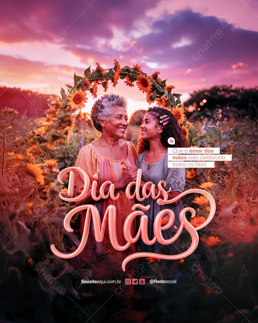 Flyer Dia das Mães PSD Editável