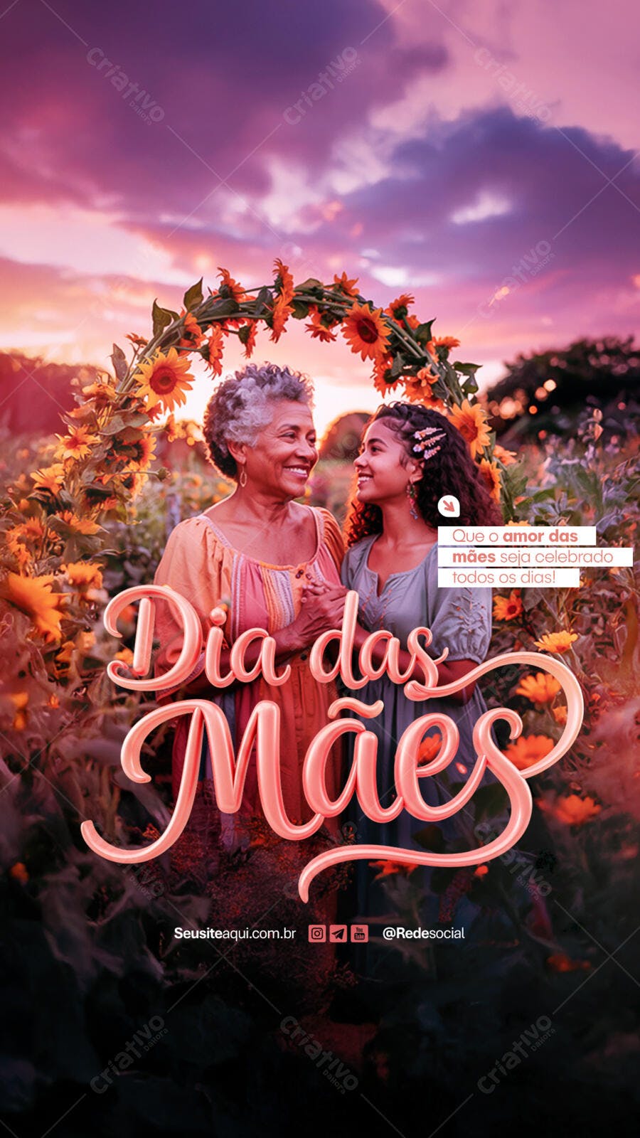 Flyer Dia das Mães PSD Editável