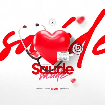 Dia Mundial da Saúde 7 de Abril Social Media PSD Editável (2)