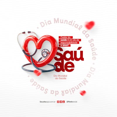 Dia Mundial da Saúde 7 de Abril Social Media PSD Editável (1)