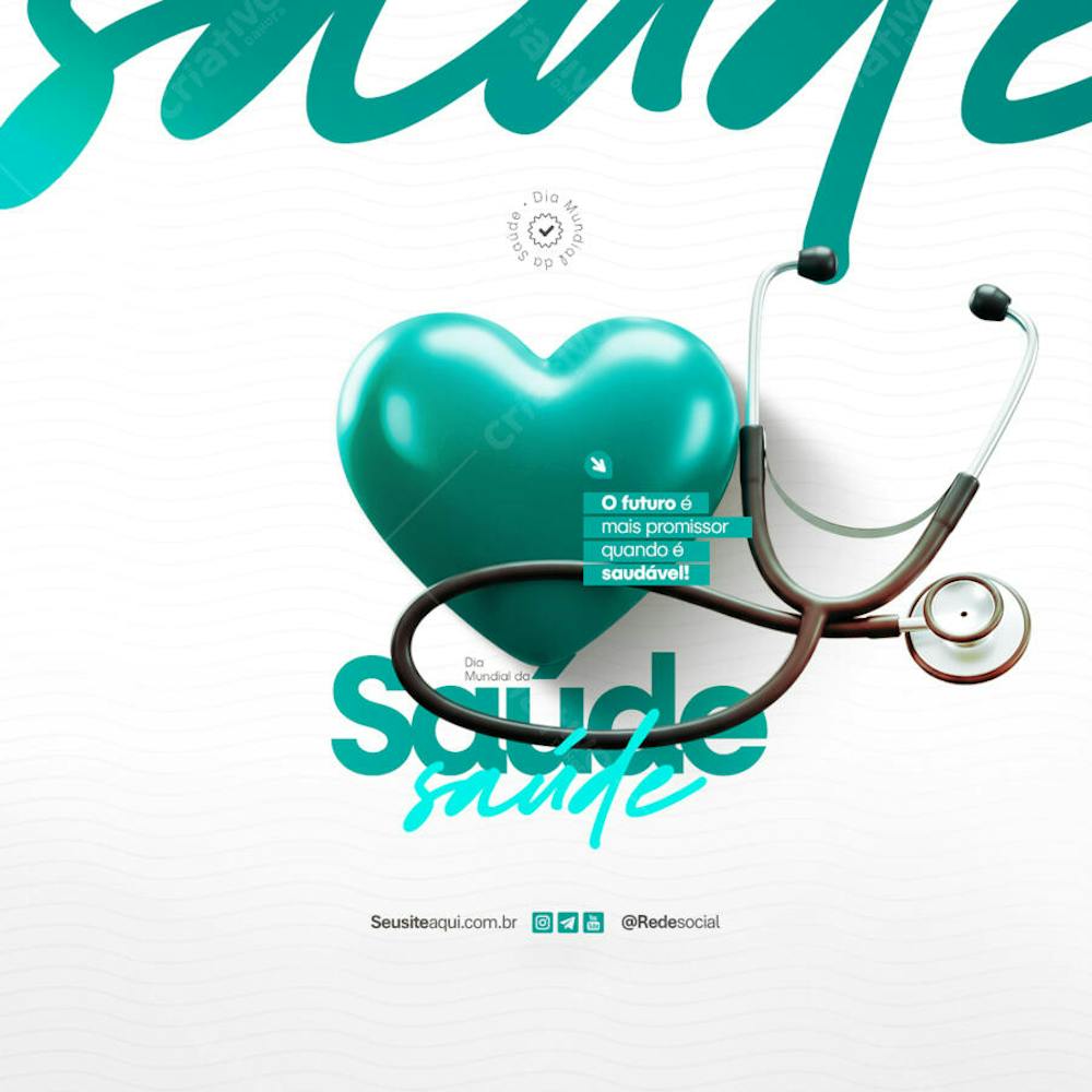 Dia Mundial da Saúde 7 de Abril Social Media PSD Editável (3)