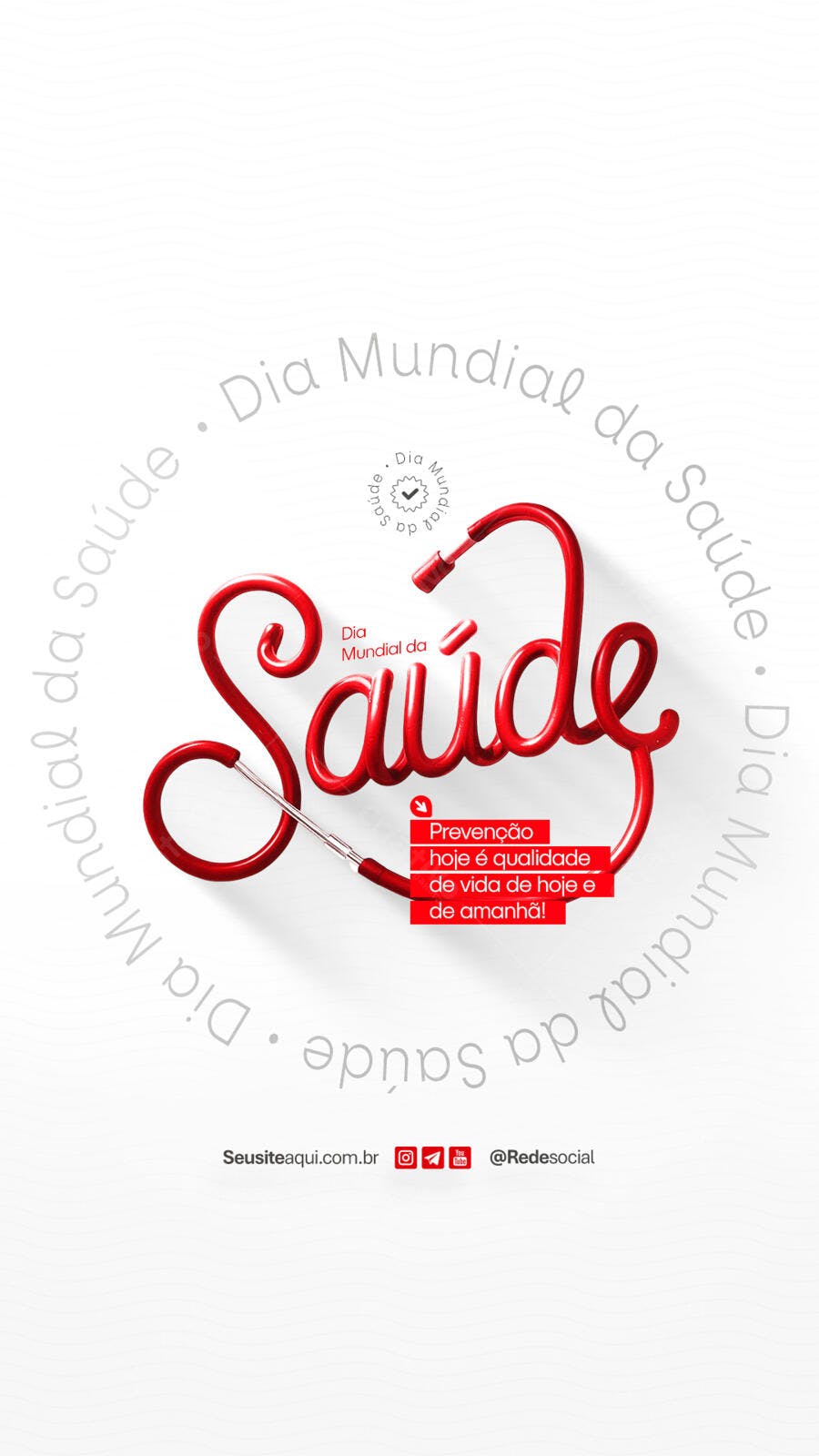 Flyer Dia Mundial da Saúde PSD Editável