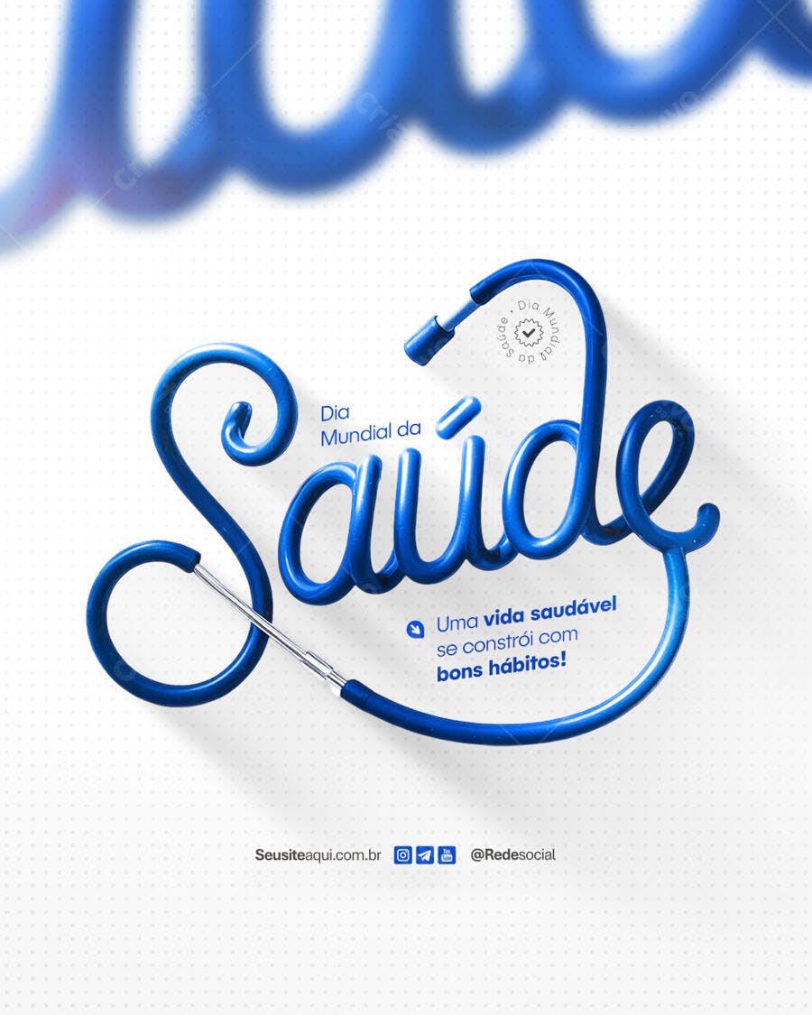 Flyer Dia Mundial da Saúde PSD Editável
