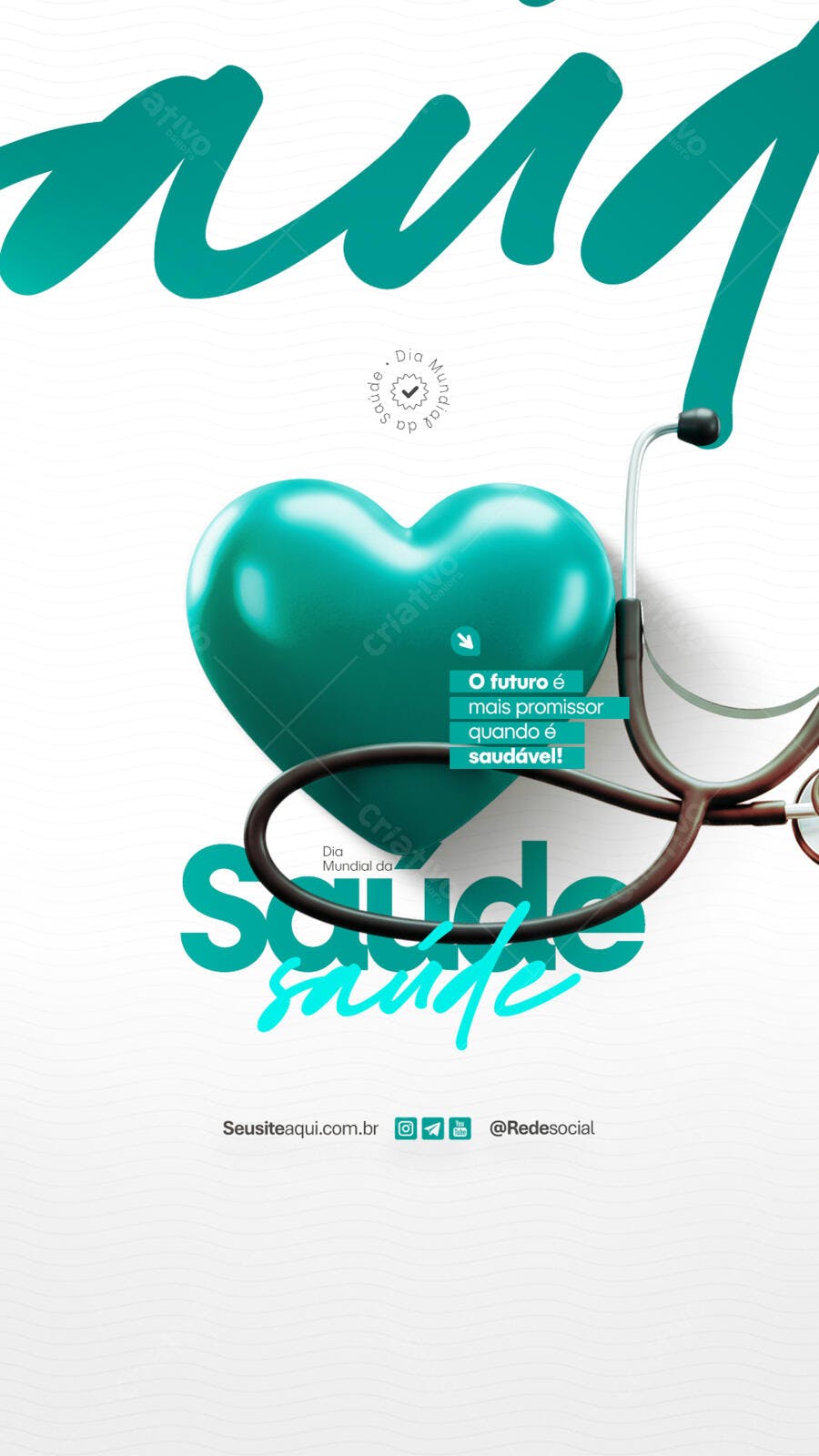 Flyer Dia Mundial da Saúde PSD Editável