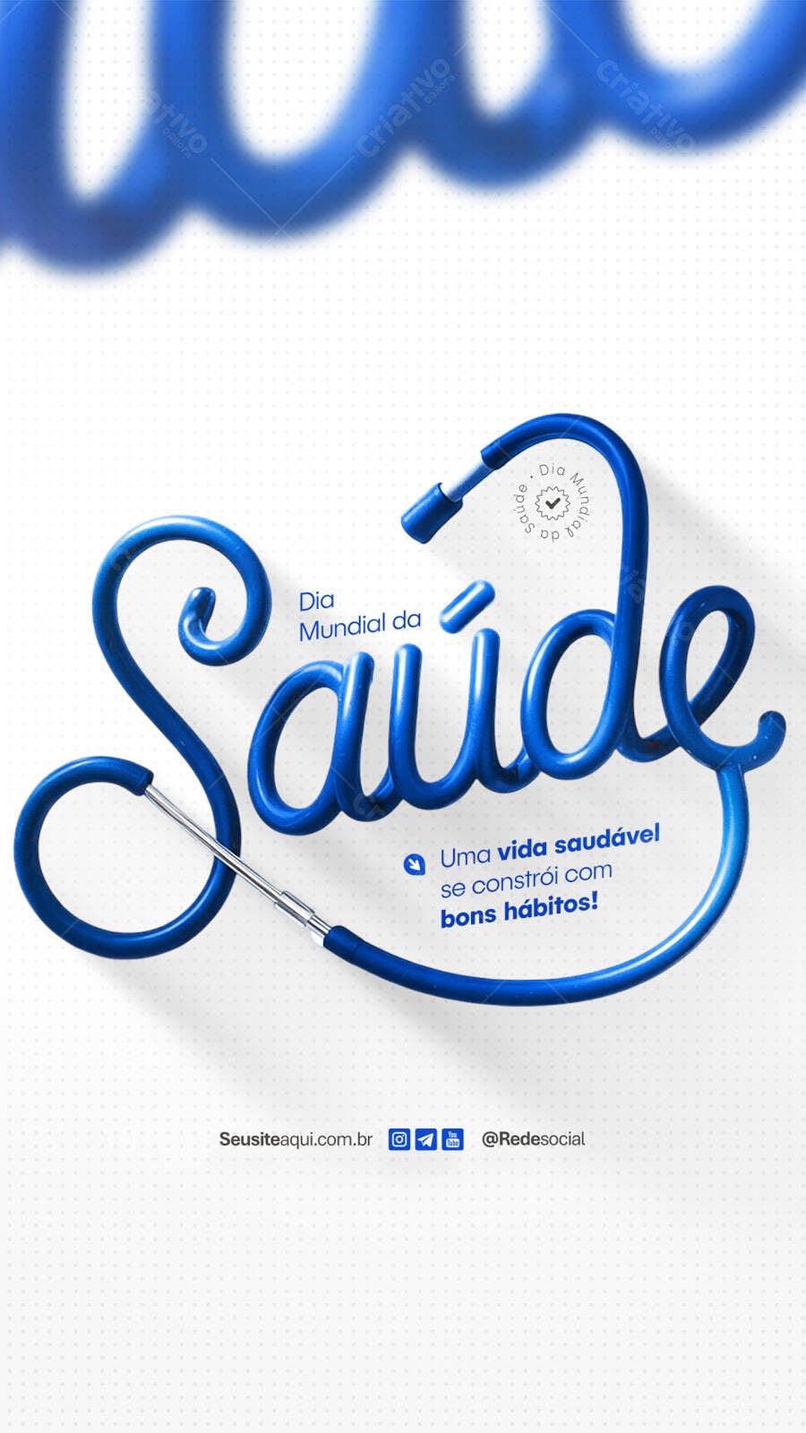 Flyer Dia Mundial da Saúde PSD Editável