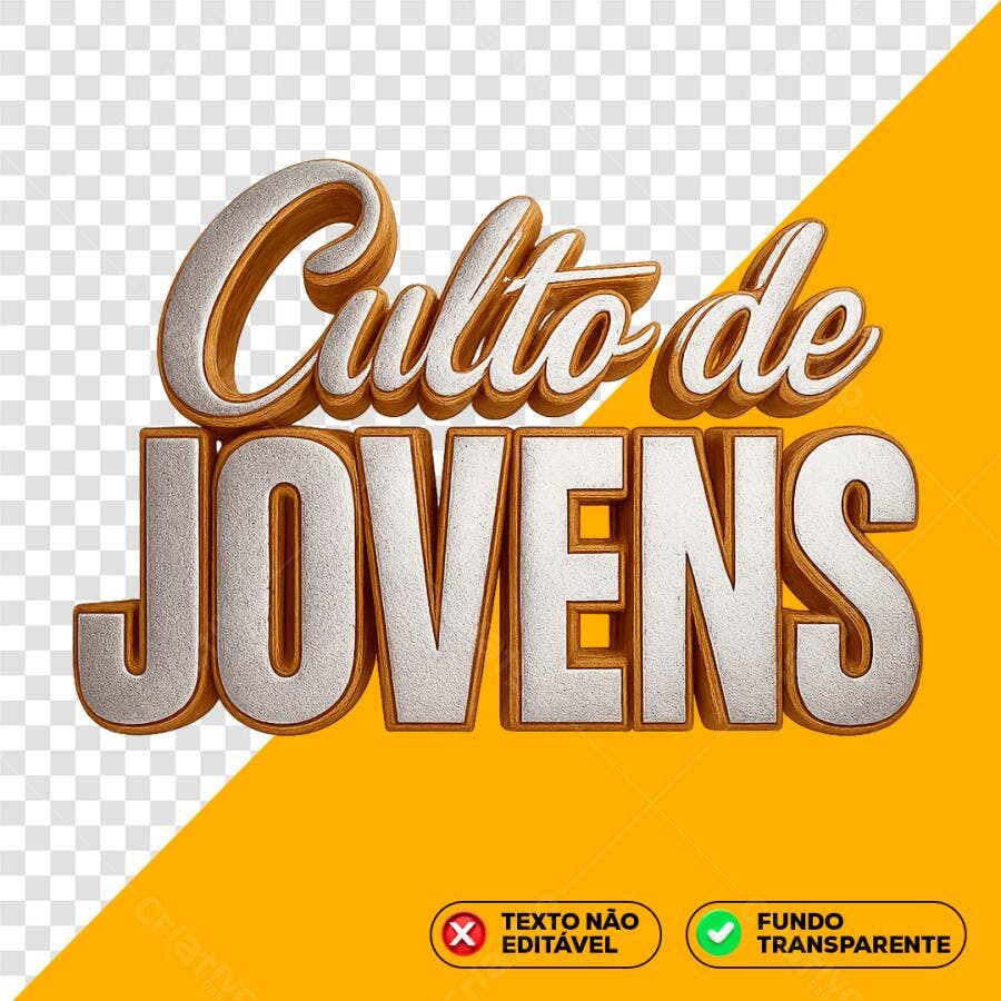Banner Culto de Jovens PNG com fundo transparente