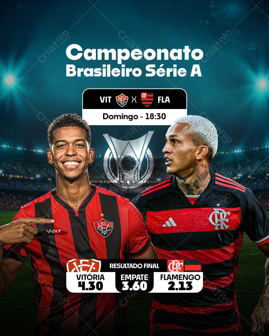 Flyer Campeonato Brasileiro Série A PSD Editável