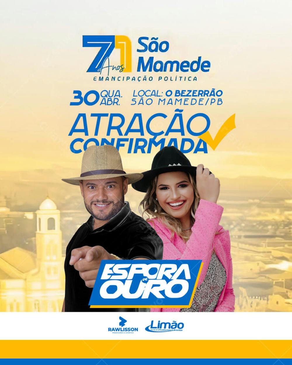 Atração Confirmada 30Abr - Espora de Ouro